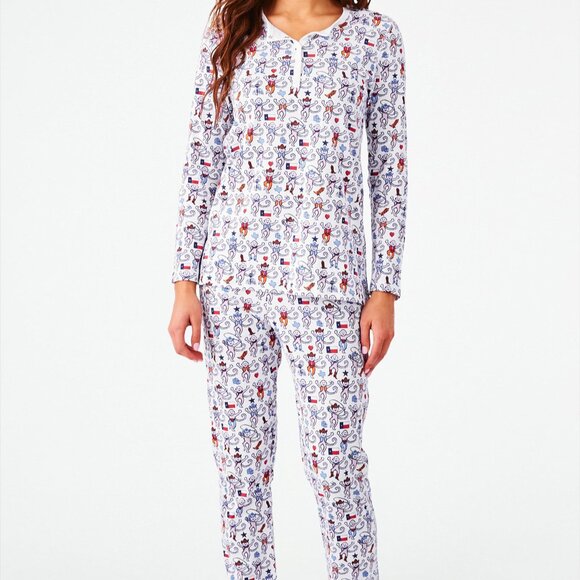 Roller Rabbit Dallas Monkey Pajamas Size XXSPINK / XXS - Picture 3 of 3